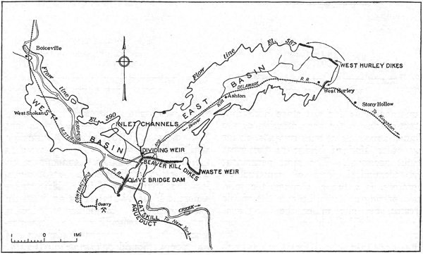 Map of the Ashokan Reservoir