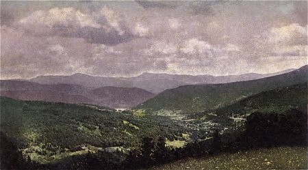 View of Panther and Slide Mountains from the Grand Hotel