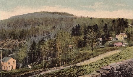 View from the other side of the ridge, where the road (today NY 28) descends from Highmount towards Fleischmanns