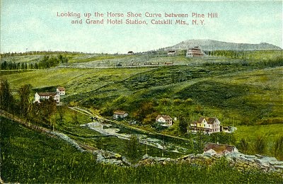 Looking up the Horse Shoe curve between Pine Hill and Grand Hotel Station