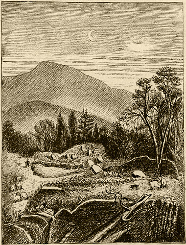 Grave-Yard, Ulster County - High Point In The Distance