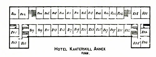 Floor plan of the Hotel Kaaterskill