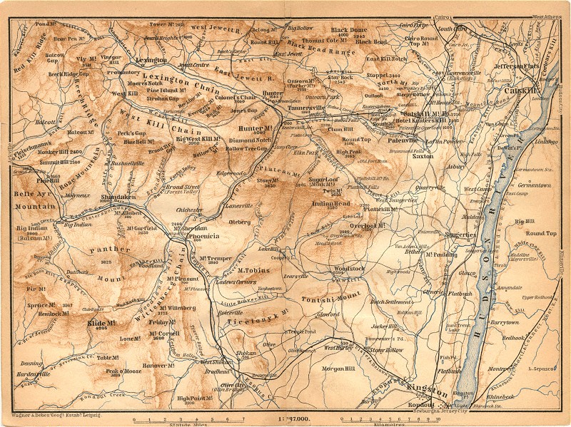 1903 Map Of The Catskill Mountains