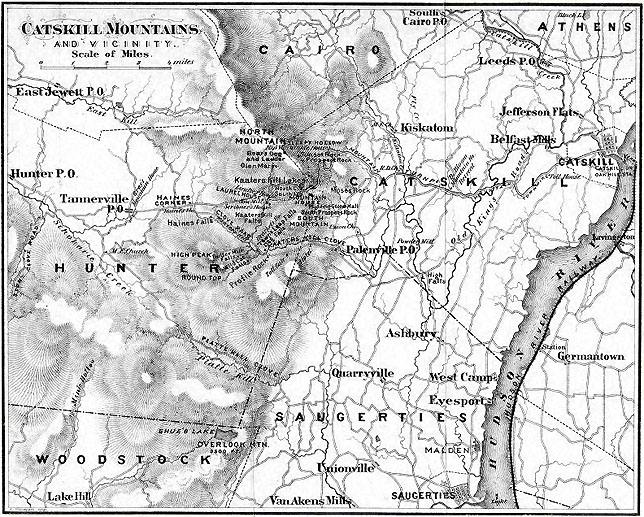 Map, 1867 "Catskill Mountains And Vicinity"