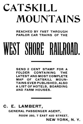 West Shore Railroad Ad