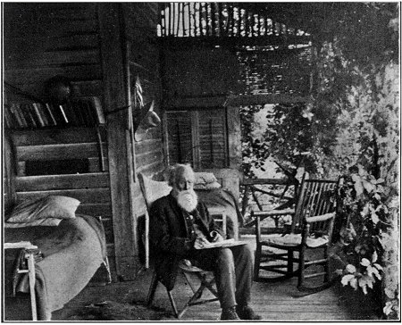 On the porch at Woodchuck Lodge